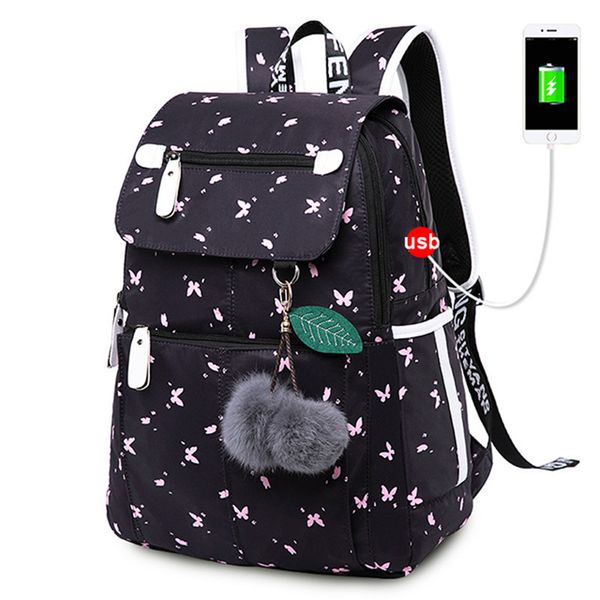 fashion school backpack usb school bags for girl female black backpacks plush ball schoolbag butterfly backpack child bag
fashion school backpack usb school bags for girl female black backpacks plush ball schoolbag butterfly backpack child bag