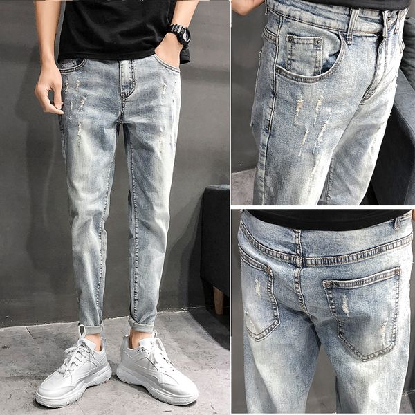 spring new skinny jeans men fashion wash tearing hole denim pants man slim fit hip hop streetwear cowboy trousers male clothes, Blue
spring new skinny jeans men fashion wash tearing hole denim pants man slim fit hip hop streetwear cowboy trousers male clothes, Blue