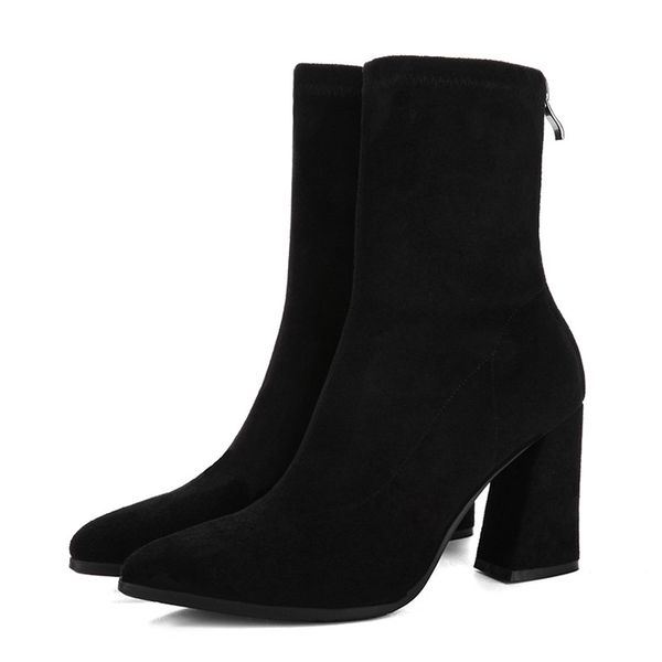 lakeshi suede ankle boots for women winter boots female winter women pointed toe thick heel zip black high heels booties
lakeshi suede ankle boots for women winter boots female winter women pointed toe thick heel zip black high heels booties