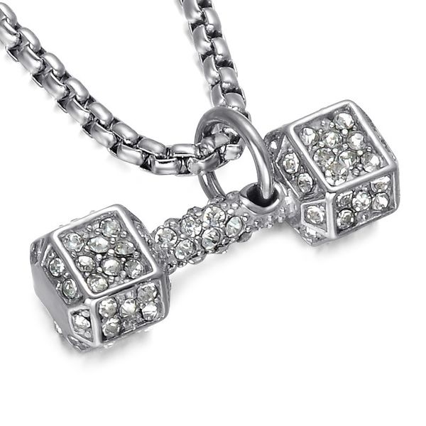 штанга мужчины подвеска и ожерелье out bling фитнес гантели из нержавеющей стали ожерелья ювелирных изделий, Silver
штанга мужчины подвеска и ожерелье out bling фитнес гантели из нержавеющей стали ожерелья ювелирных изделий, Silver