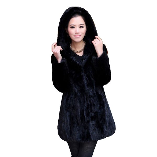 women's fur & faux luxury genuine sliced coat jacket with hoody winter women outerwear plus size 3xl 4xl 5xl lf4321, Black
women's fur & faux luxury genuine sliced coat jacket with hoody winter women outerwear plus size 3xl 4xl 5xl lf4321, Black