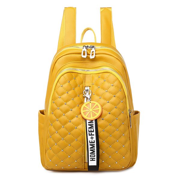 women's backpack 2020 summer new fashion wild quality soft leather leisure travel large capacity yellow color bag purse
women's backpack 2020 summer new fashion wild quality soft leather leisure travel large capacity yellow color bag purse