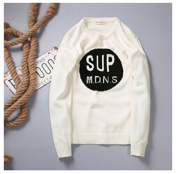 2019 spring and autumn casual men's sweater o collar striped slim fit knitted men's round neck new sweater pullover, White;black
2019 spring and autumn casual men's sweater o collar striped slim fit knitted men's round neck new sweater pullover, White;black
