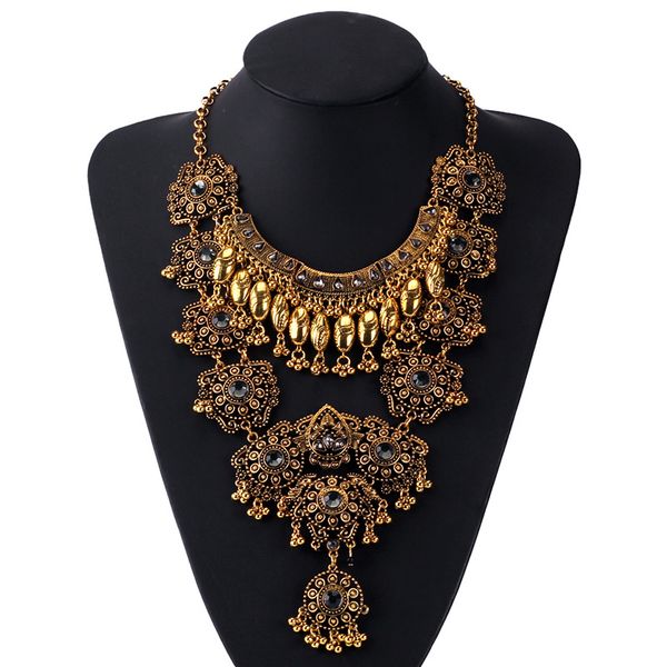 european and american style exaggerated atmospheric alloy retro necklace fashion ethnic style hollow ornaments, Silver
european and american style exaggerated atmospheric alloy retro necklace fashion ethnic style hollow ornaments, Silver