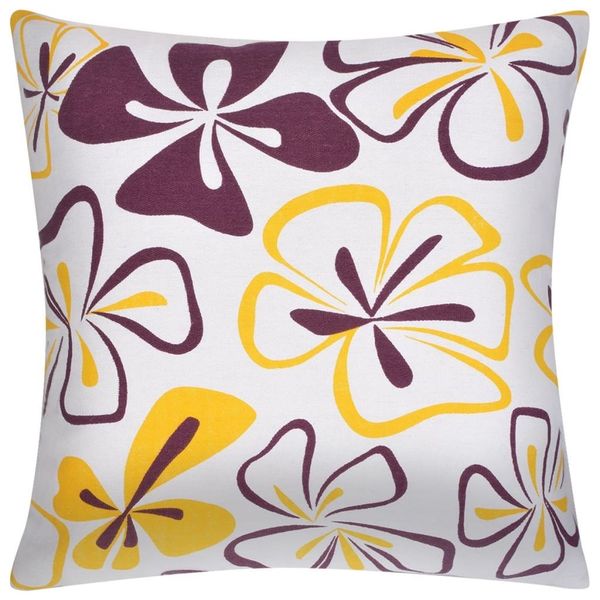 pillow covers 2 pcs canvas flower printed 80x80 cm other bedding supplies
