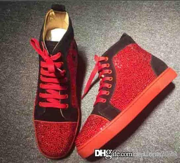 luxury women red sole sneaker rhinestones drilling red bottom sneakers loufalt highparty casual shoes outdoor traine genuine leather, Black
luxury women red sole sneaker rhinestones drilling red bottom sneakers loufalt highparty casual shoes outdoor traine genuine leather, Black