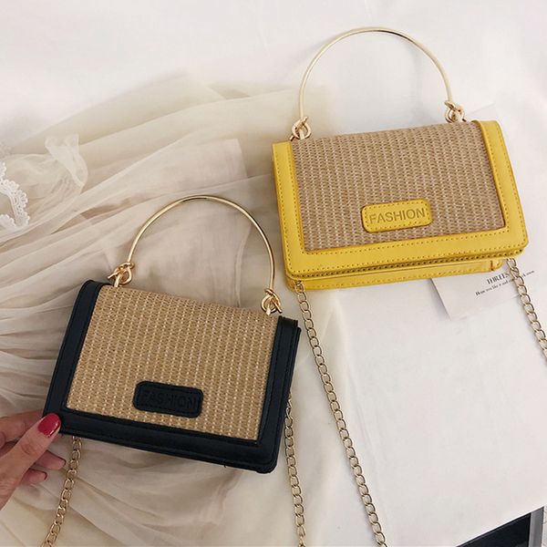 2019 women straw woven bag retro rattan chain shoulder bag tote patckwork handbag crossbody messenger girls party
2019 women straw woven bag retro rattan chain shoulder bag tote patckwork handbag crossbody messenger girls party