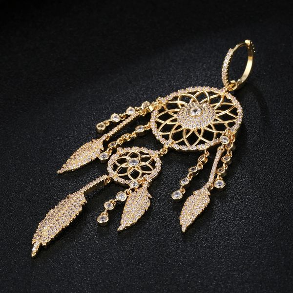 umgodly 1pc luxury cubic zirconia indians dream catcher earrings leaves gold color big earring women fashion designer jewelry, Silver
umgodly 1pc luxury cubic zirconia indians dream catcher earrings leaves gold color big earring women fashion designer jewelry, Silver