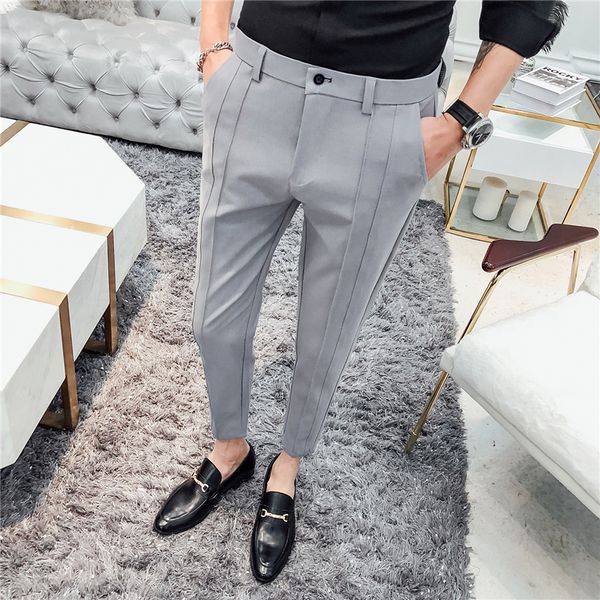 spring and autumn men ankle length pants fashion casual black and grey men pant, White;black
spring and autumn men ankle length pants fashion casual black and grey men pant, White;black