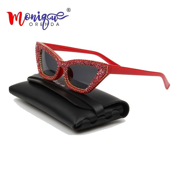 rhinestone cat eye sunglasses for women 2019 brand red frame sun glasses shades female eyewear, White;black
rhinestone cat eye sunglasses for women 2019 brand red frame sun glasses shades female eyewear, White;black