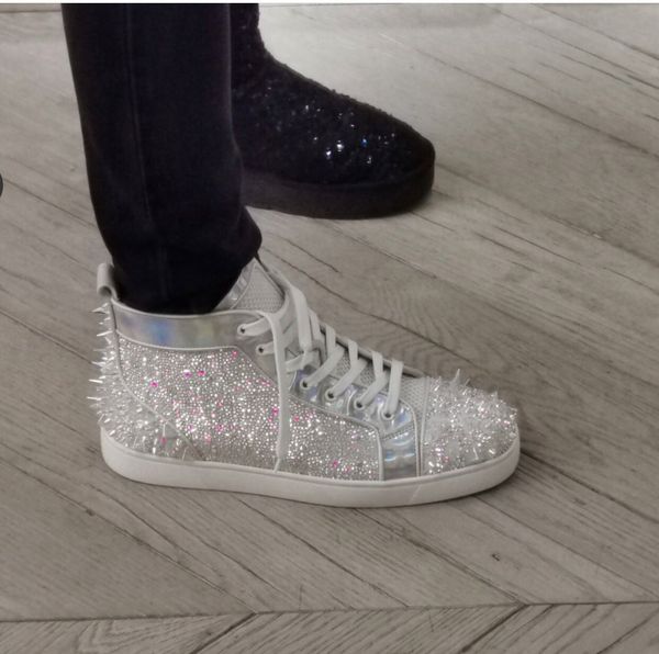 20s нет limited high top red bottom кроссовки мужчин скейтборд walking с шипы strass mesh марка конструктора партии wedding повседневный eu3, Black
20s нет limited high top red bottom кроссовки мужчин скейтборд walking с шипы strass mesh марка конструктора партии wedding повседневный eu3, Black