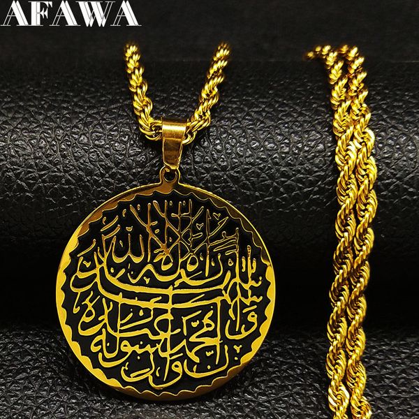 pendant necklaces 2021 fashion round stainless steel arabic necklace for men gold color long & pendants jewelry cadenas mujer n188340, Silver
pendant necklaces 2021 fashion round stainless steel arabic necklace for men gold color long & pendants jewelry cadenas mujer n188340, Silver