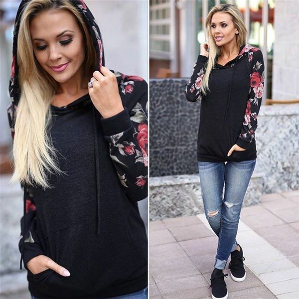 womens floral hoodies long sleeve drawstring casual comfy sweatshirts pullover with pockets crew neck shirt for autumn s-2xl, Black
womens floral hoodies long sleeve drawstring casual comfy sweatshirts pullover with pockets crew neck shirt for autumn s-2xl, Black