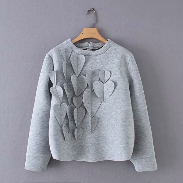 new fashion women sweet hearts applique solid color hoodies casual slim back zipper pullovers ladies chic sweatshirts h040, Black
new fashion women sweet hearts applique solid color hoodies casual slim back zipper pullovers ladies chic sweatshirts h040, Black