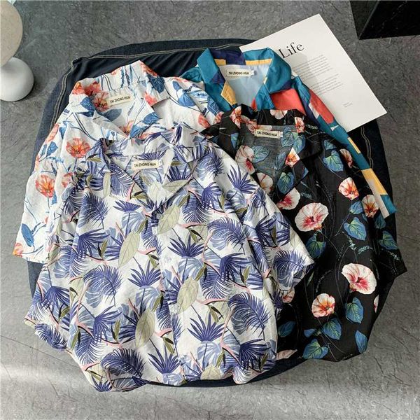 summer flower shirt men's fashion print casual hawaiian shirt men streetwear wild loose short sleeve shirts mens -2xl, White;black
summer flower shirt men's fashion print casual hawaiian shirt men streetwear wild loose short sleeve shirts mens -2xl, White;black