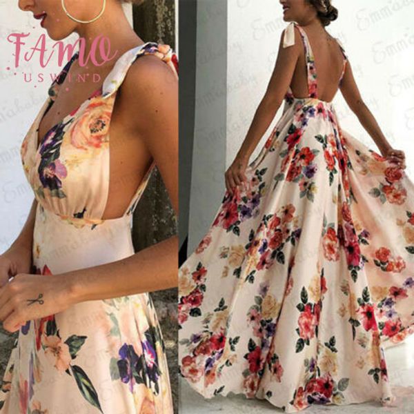 v neck 2020 new women boho long maxi printed dress ladies cocktail party backless v neck summer beach sundress, Black;gray
v neck 2020 new women boho long maxi printed dress ladies cocktail party backless v neck summer beach sundress, Black;gray