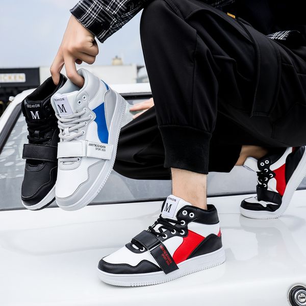 2019 autumn and winter new fashion korean version of the wild trend personality color stitching sneakers, Black
2019 autumn and winter new fashion korean version of the wild trend personality color stitching sneakers, Black