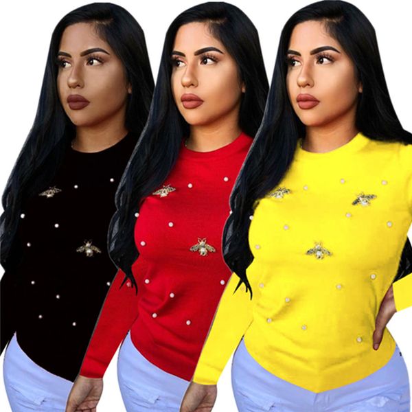 spring summer multi color available fashion crew neck long sleeves butterflies pearls pullover blouses beaded t-shirt for women, White
spring summer multi color available fashion crew neck long sleeves butterflies pearls pullover blouses beaded t-shirt for women, White