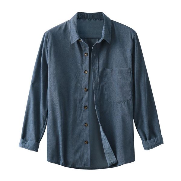 mens new fashion blouses corduroy solid color chest pocket buttons turn down collar long sleeve autumn winter shirts clothes, White;black
mens new fashion blouses corduroy solid color chest pocket buttons turn down collar long sleeve autumn winter shirts clothes, White;black