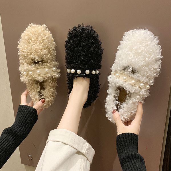 mary janes shoes string bead curly fur comfy casual moccasins woman round toe brief plush cotton flats solid lazy loafers female, Black
mary janes shoes string bead curly fur comfy casual moccasins woman round toe brief plush cotton flats solid lazy loafers female, Black