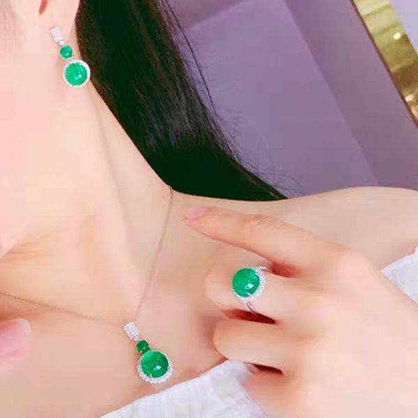 jadery 925 sterling silver jewelry sets natural green jade rose gold necklace/earrings/ring women fine jewelry christmas gift cx200623, Slivery;golden
jadery 925 sterling silver jewelry sets natural green jade rose gold necklace/earrings/ring women fine jewelry christmas gift cx200623, Slivery;golden
