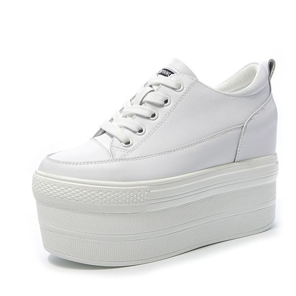 genuine leather 12cm high heel sneakers chunky platform white shoes woman sneakers high soles women's winter sneakers size33-39, Black
genuine leather 12cm high heel sneakers chunky platform white shoes woman sneakers high soles women's winter sneakers size33-39, Black