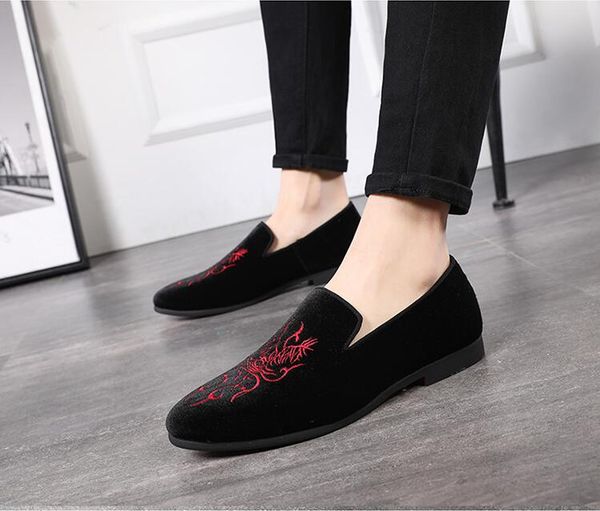 luxury men flock casual shoes summer breathable soft driving men's handmade embroidery loafers brand italian wedding party flats w341, Black
luxury men flock casual shoes summer breathable soft driving men's handmade embroidery loafers brand italian wedding party flats w341, Black