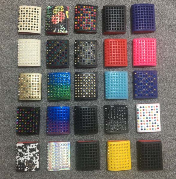 high-quality black leather wallet silver pearl blue-violet gradient nail rivets short paragraph fold wallet bag men and women leather wallet, Red;black
high-quality black leather wallet silver pearl blue-violet gradient nail rivets short paragraph fold wallet bag men and women leather wallet, Red;black