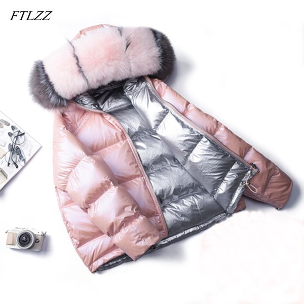 ftlzz 2019 winter jacket women white duck down jacket big aritificial fur outwear waterproof loose coat thick warm down parka, Black
ftlzz 2019 winter jacket women white duck down jacket big aritificial fur outwear waterproof loose coat thick warm down parka, Black