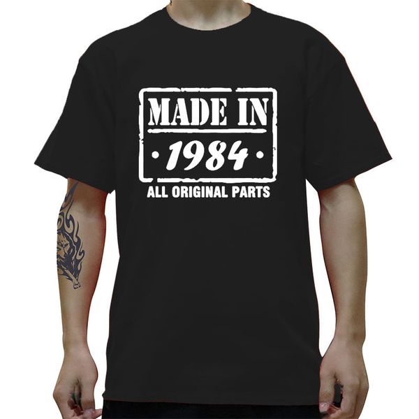 made in 1984 new funny t shirt men short sleeves hip hop oversized o-neck cotton t shirts, White;black
made in 1984 new funny t shirt men short sleeves hip hop oversized o-neck cotton t shirts, White;black