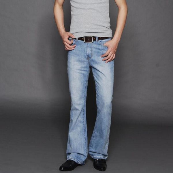 men's mid waist flare jeans male designer classic denim pants biker jeans men men's big flared, Blue
men's mid waist flare jeans male designer classic denim pants biker jeans men men's big flared, Blue