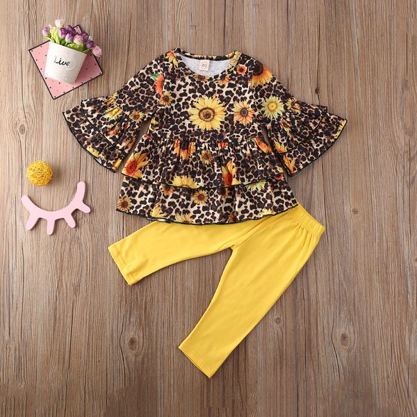 pudcoco toddler baby girl clothes leopard sunflower print flare long sleeve ruffle solid color long pants 2pcs outfits set, White
pudcoco toddler baby girl clothes leopard sunflower print flare long sleeve ruffle solid color long pants 2pcs outfits set, White
