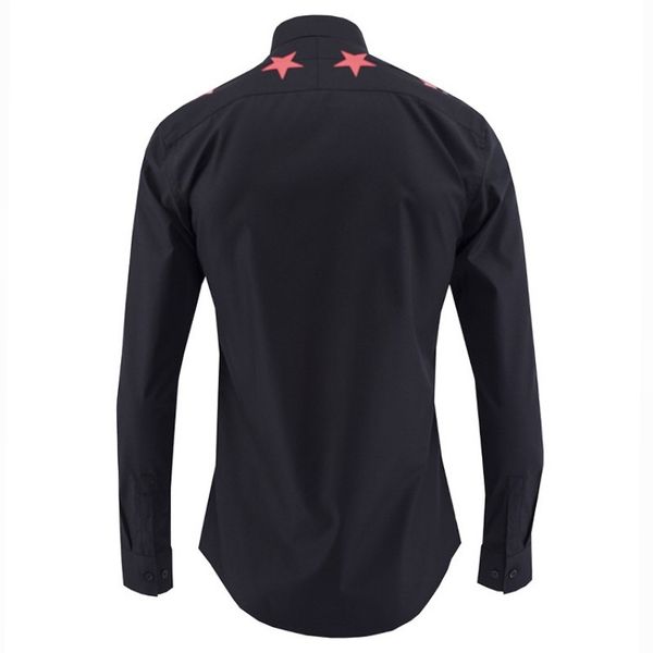 brand 2020 men black star printd casual shirt large size wedding party long sleeved lapel collar work shirts slim fit male, White;black
brand 2020 men black star printd casual shirt large size wedding party long sleeved lapel collar work shirts slim fit male, White;black