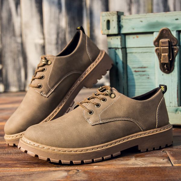 2020 spring and autumn new men's british style big head shoes trend fashion wild casual shoes light wear-resistant leather, Black
2020 spring and autumn new men's british style big head shoes trend fashion wild casual shoes light wear-resistant leather, Black
