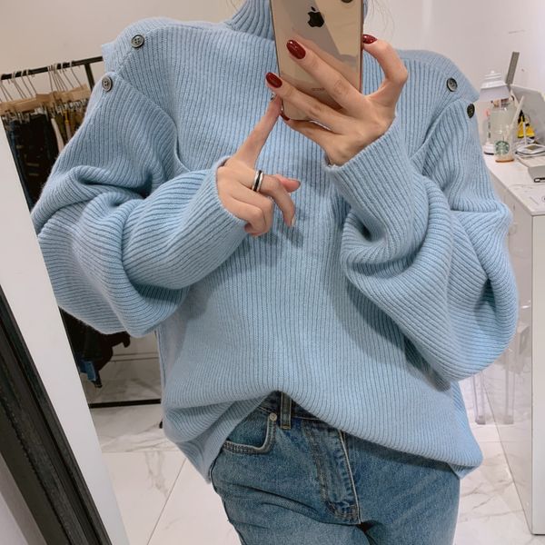 wavsiyier women sweater vintage chic solid blue turtleneck collar spilt patchwork jumper autumn winter thick knitted pullover sw, White;black
wavsiyier women sweater vintage chic solid blue turtleneck collar spilt patchwork jumper autumn winter thick knitted pullover sw, White;black
