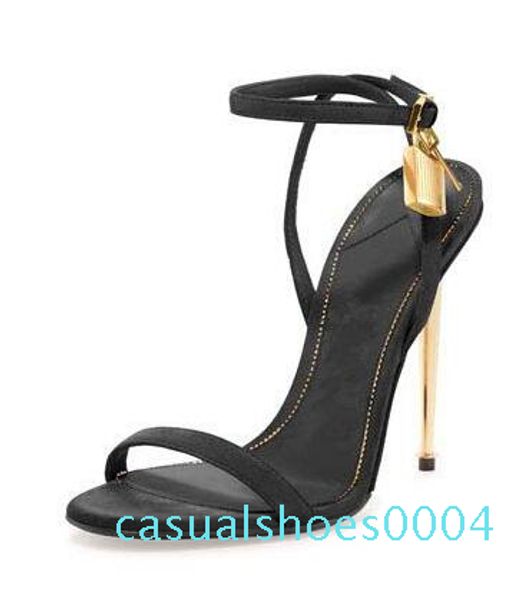 gold silver sandals ankle strap padlock women pumps open toe metal heels women shoes c04, Black
gold silver sandals ankle strap padlock women pumps open toe metal heels women shoes c04, Black