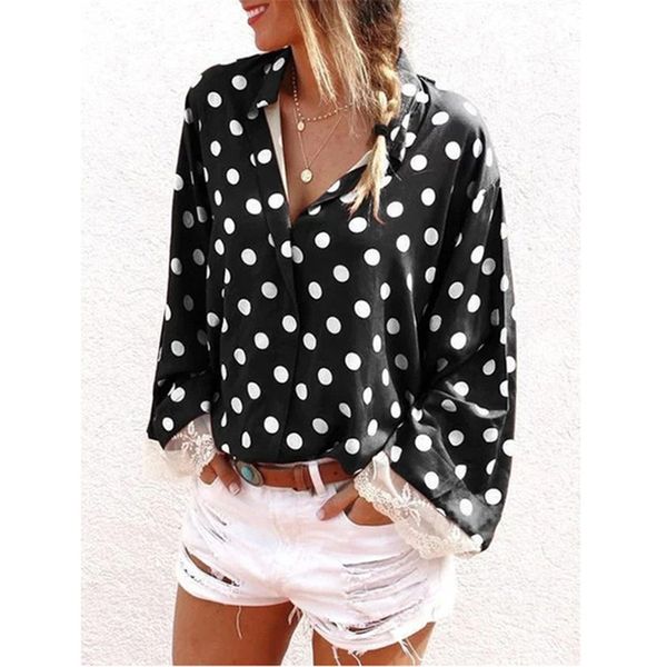 lace polka dot womens shirt designer long sleeve famale casual lapel neck shirt ladies cardigan, White
lace polka dot womens shirt designer long sleeve famale casual lapel neck shirt ladies cardigan, White