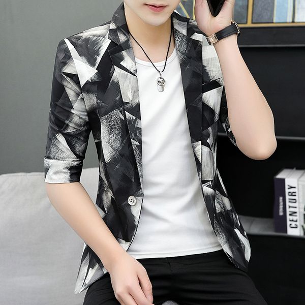 summer thin men blazer casual slim suit jacket street wear social nightclub male clothing formal wedding blazer masculino 2020, White;black
summer thin men blazer casual slim suit jacket street wear social nightclub male clothing formal wedding blazer masculino 2020, White;black