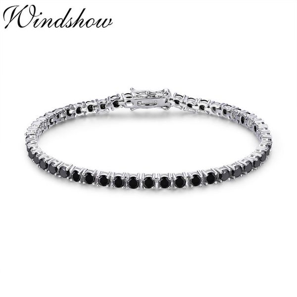 3mm 925 sterling silver cluster round black cz stone tennis bracelets pulseras pulseira bracelete women jewelry girl friend gift, Golden;silver
3mm 925 sterling silver cluster round black cz stone tennis bracelets pulseras pulseira bracelete women jewelry girl friend gift, Golden;silver