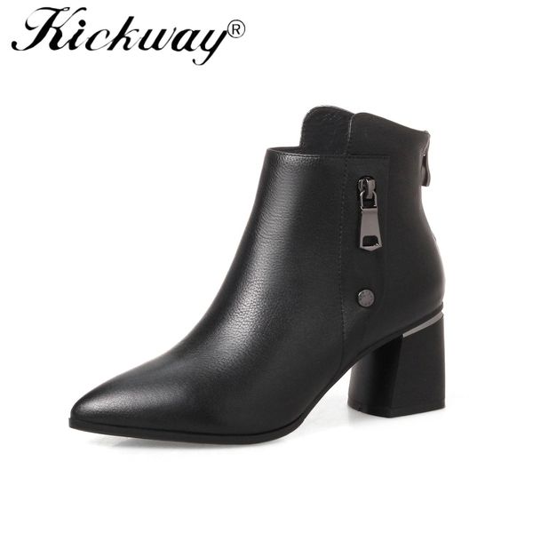 kickway 2018 women thick heel ankle boots black cow leather pointed toe work shoe autumn winter lady working boots plus size 42
kickway 2018 women thick heel ankle boots black cow leather pointed toe work shoe autumn winter lady working boots plus size 42