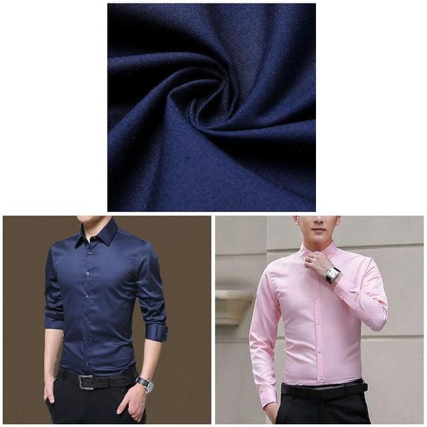 2019 new autumn mens long sleeve shirts slim fit solid color business formal professional shirts male comfortable shirt, White;black
2019 new autumn mens long sleeve shirts slim fit solid color business formal professional shirts male comfortable shirt, White;black