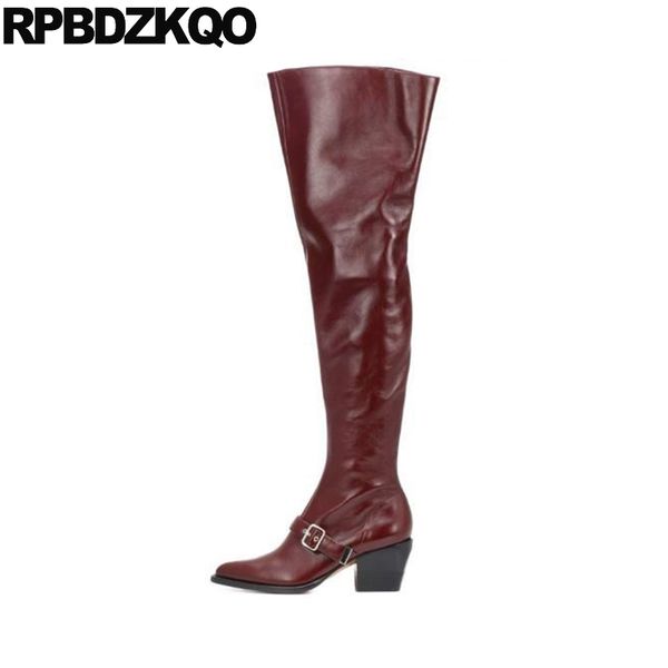 thigh high boots for plus size women pointed toe shoes motorcycle heel chunky over the knee wide calf big biker crossdresser, Black
thigh high boots for plus size women pointed toe shoes motorcycle heel chunky over the knee wide calf big biker crossdresser, Black