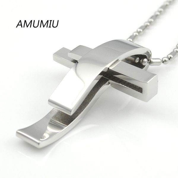 amumiu silver color cross stainless steel pendant necklace men women chain jewelry christmas gifts wholesale kp101
amumiu silver color cross stainless steel pendant necklace men women chain jewelry christmas gifts wholesale kp101