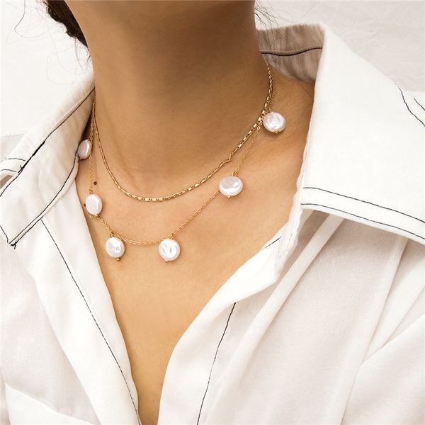 ae-canfly punk shaped pearl pendant multi-layer necklace pendant necklace women girls jewelry, Golden;silver
ae-canfly punk shaped pearl pendant multi-layer necklace pendant necklace women girls jewelry, Golden;silver