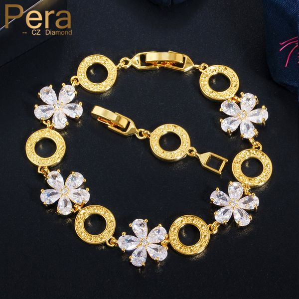 pera beautiful round flower shiny cz yellow gold female jewelry crystal link chain bracelets bangle for women br122, Black
pera beautiful round flower shiny cz yellow gold female jewelry crystal link chain bracelets bangle for women br122, Black