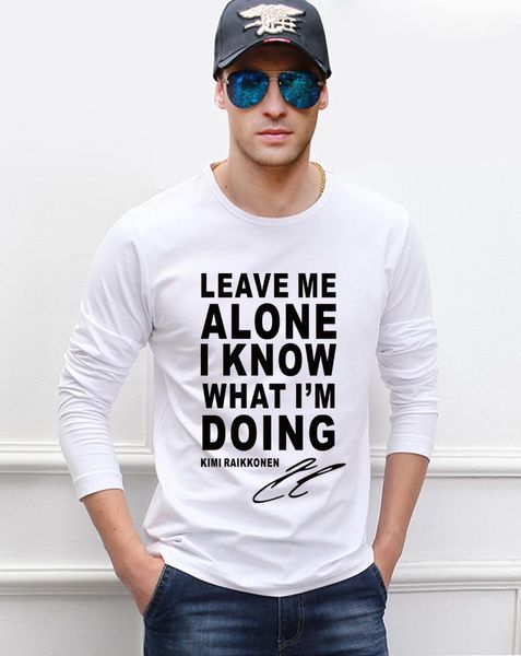 f1 driver kimi raikkonen men's long sleeve t-shirt leave me alone letters 2017 autumn new cotton hip hop crossfit men t shirt, White;black
f1 driver kimi raikkonen men's long sleeve t-shirt leave me alone letters 2017 autumn new cotton hip hop crossfit men t shirt, White;black