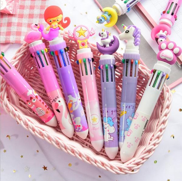 cartoon 10-color ballpoint pen, creative multifunctional push-button bookkeeping pen, cute 0.5mm replaceable refill student writing pen, Black;red
cartoon 10-color ballpoint pen, creative multifunctional push-button bookkeeping pen, cute 0.5mm replaceable refill student writing pen, Black;red