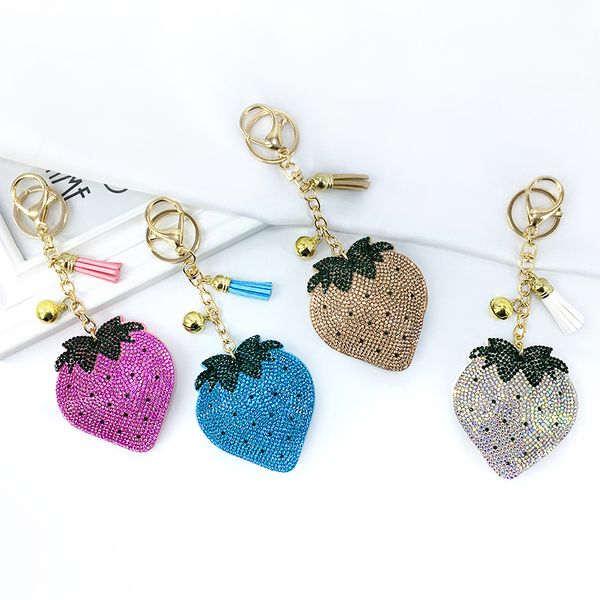 korean velvet rhinestone multicolor strawberry keychain pendant bell tassel accessories car key bag fruit charm, Silver
korean velvet rhinestone multicolor strawberry keychain pendant bell tassel accessories car key bag fruit charm, Silver