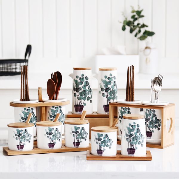storage bottles & jars nordic green plant home ceramic seasoning jar chopsticks oil pot salt shaker combination set restaurant kitchen suppl
storage bottles & jars nordic green plant home ceramic seasoning jar chopsticks oil pot salt shaker combination set restaurant kitchen suppl