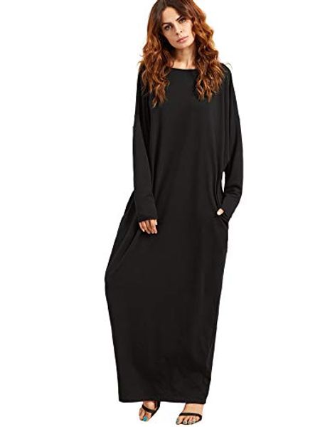 verdusa women's casual long sleeve oversized loose pocket plus size maxi dress, Black;gray
verdusa women's casual long sleeve oversized loose pocket plus size maxi dress, Black;gray
